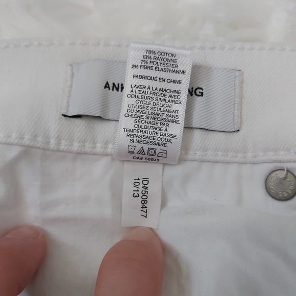 Express Jeans White Ankle Mia Knee Slit Jeans - Picture 10 of 11